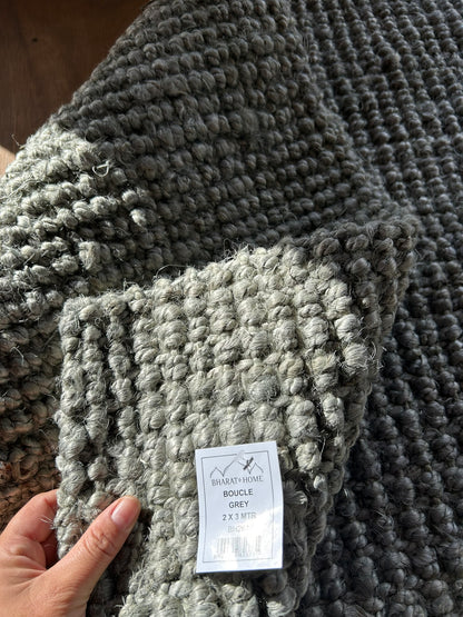 Alfombra Yute Boucle Grey 4x3