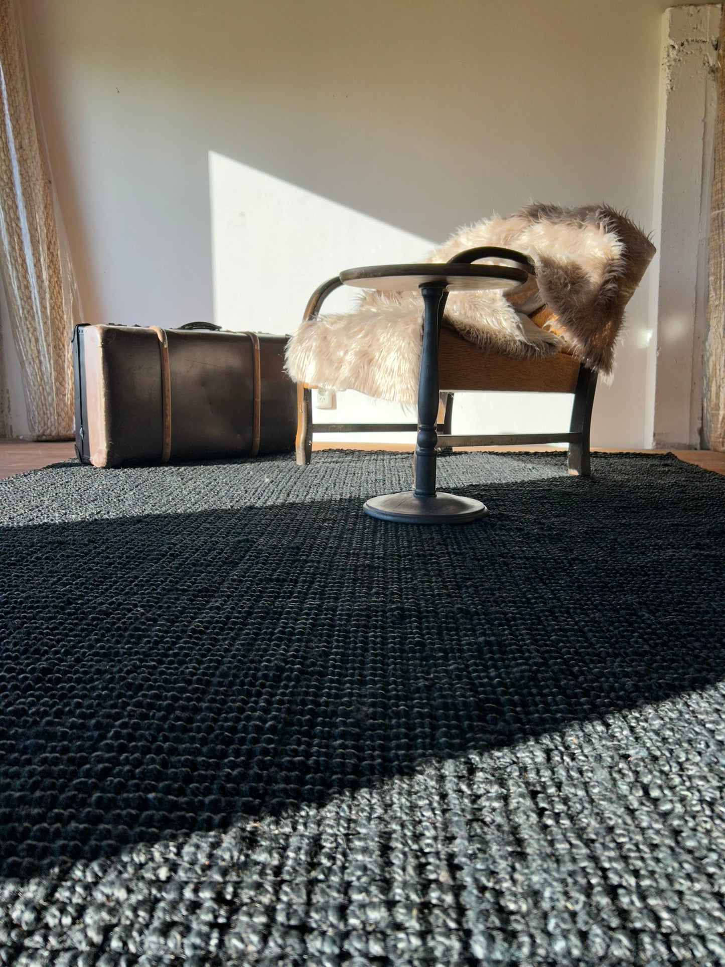 Alfombra Yute Boucle Black 2x3