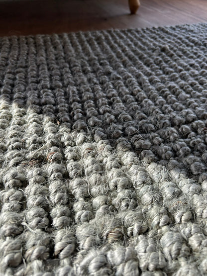 Alfombra Yute Boucle Grey 4x3