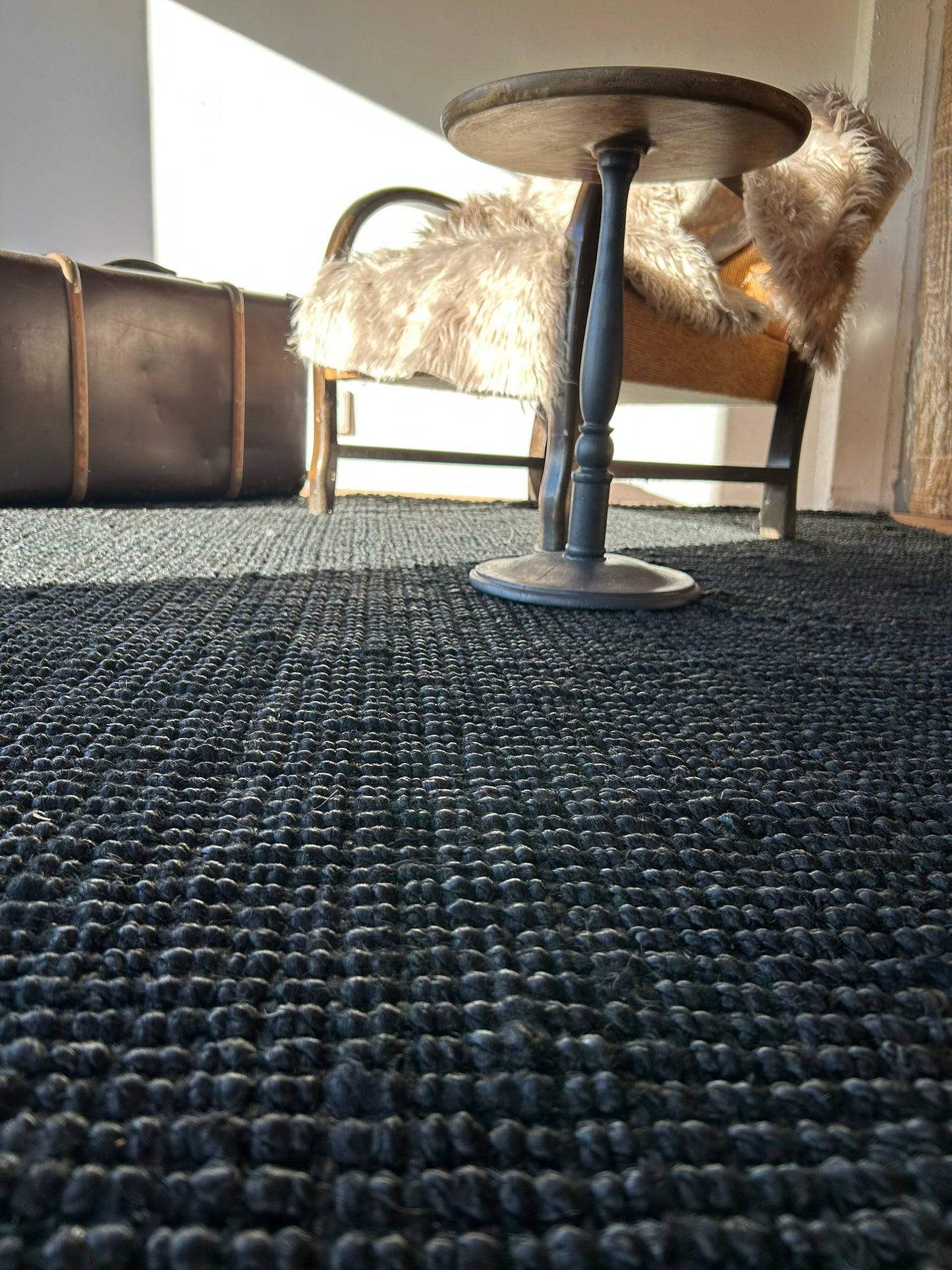 Alfombra Yute Boucle Black 2x3