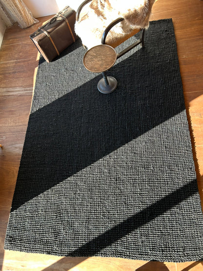 Alfombra Yute Boucle Black 2x3